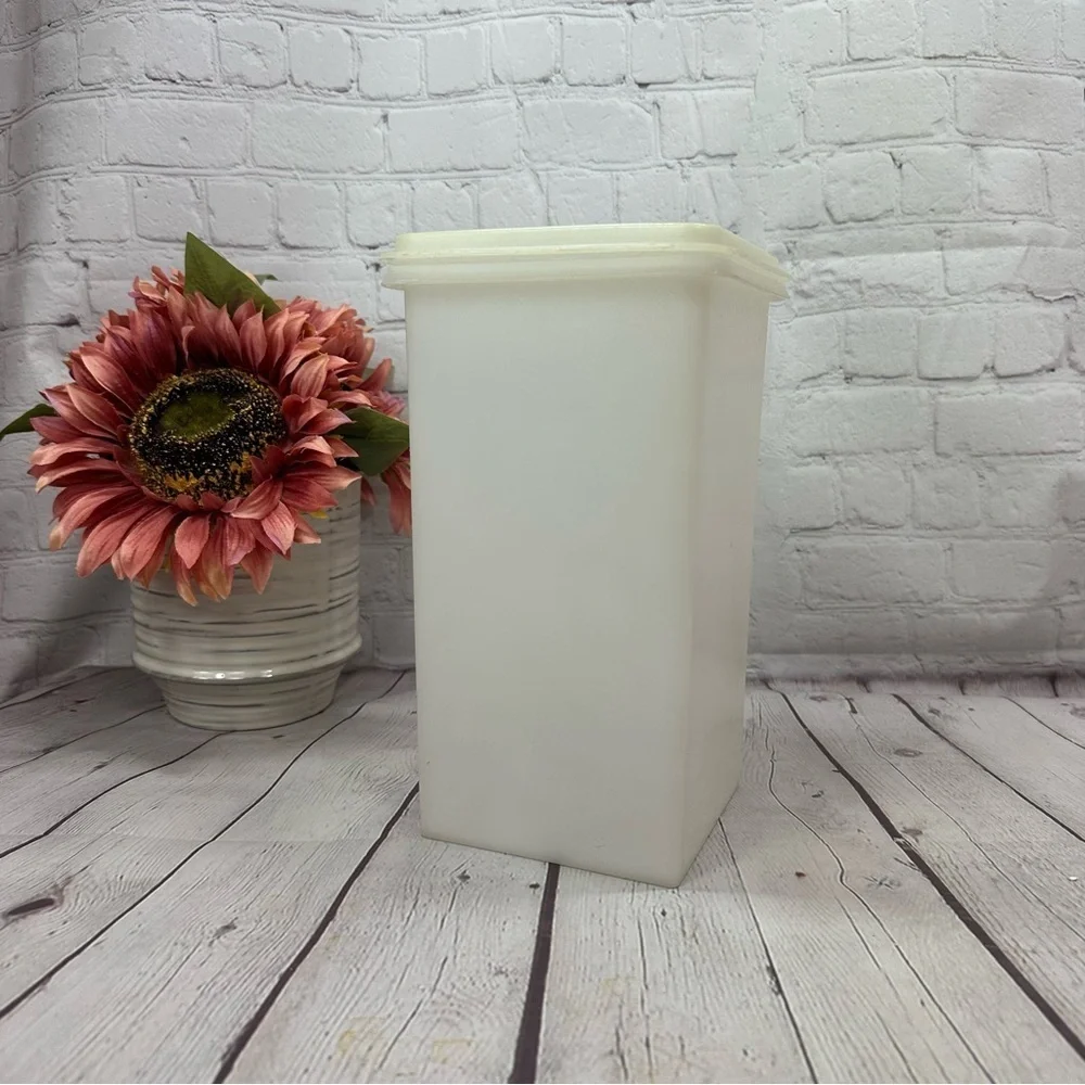 vintage tupperware saltine saver with seal White Storage Bin cracker keeper